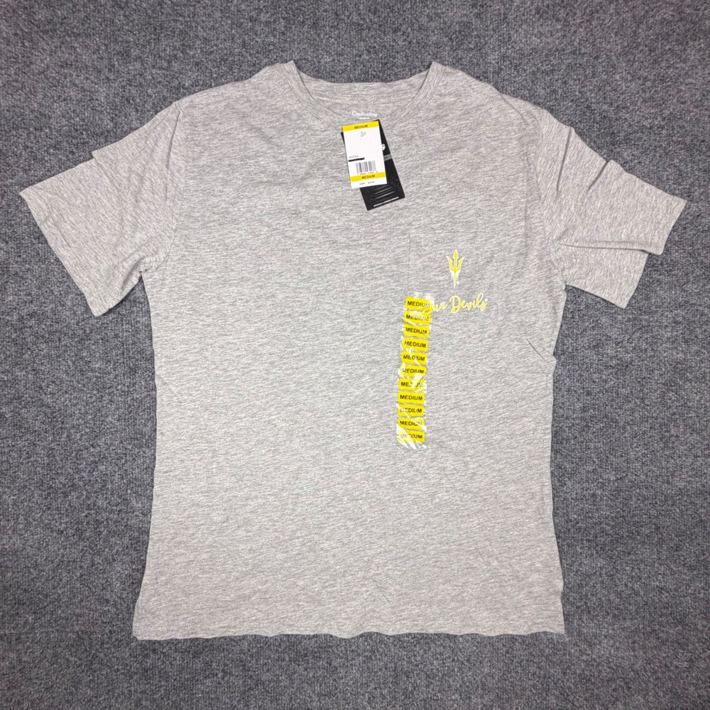 Captivating Arizona State Sun Devils Gray Tailgate Graphic Pocket T-Shirt Medium